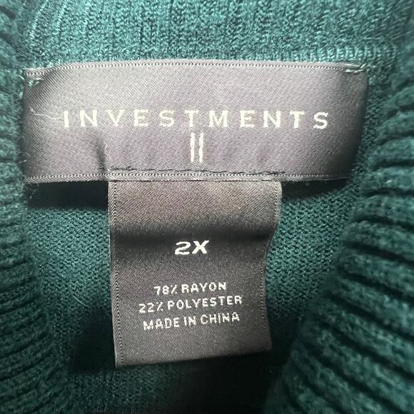 Investments II Womens Cowl Neck Sweater 2X Pullover Career Workwear Office Soft - Picture 2 of 11
